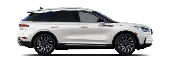 The passenger side of a Lincoln Corsair® SUV is shown in the Ceramic Pearl extra-cost exterior paint option. | Wallace Lincoln in Fort Pierce FL