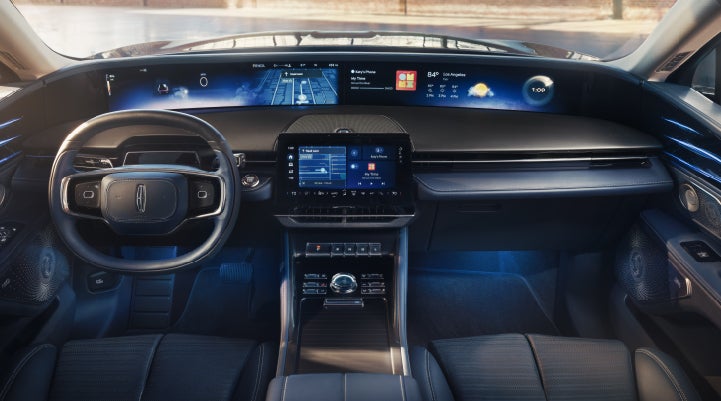 A large panoramic display is shown on the dashboard of a 2026 Lincoln Nautilus® SUV | Wallace Lincoln in Fort Pierce FL