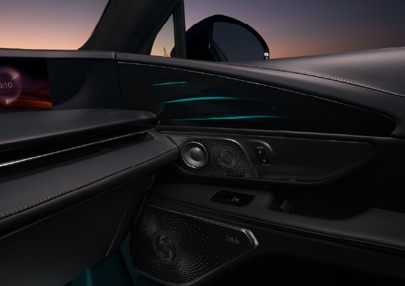 Selectable ambient lighting glows in the passenger door panel. | Wallace Lincoln in Fort Pierce FL