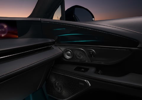 Selectable ambient lighting glows in the passenger door panel. | Wallace Lincoln in Fort Pierce FL