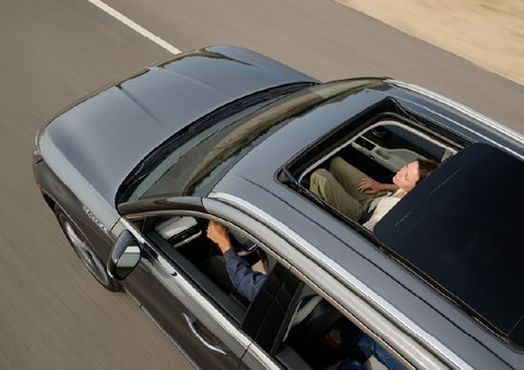 The available panoramic Vista Roof® of a 2027 Lincoln Aviator® SUV is open. | Wallace Lincoln in Fort Pierce FL
