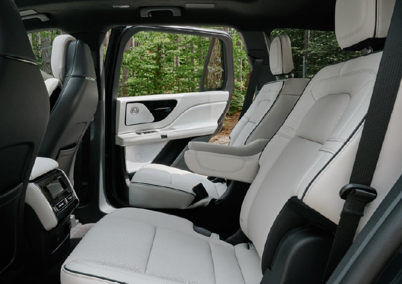 A side view of the second row with captain’s chairs in a 2027 Lincoln Aviator® Black Label™ SUV. | Wallace Lincoln in Fort Pierce FL