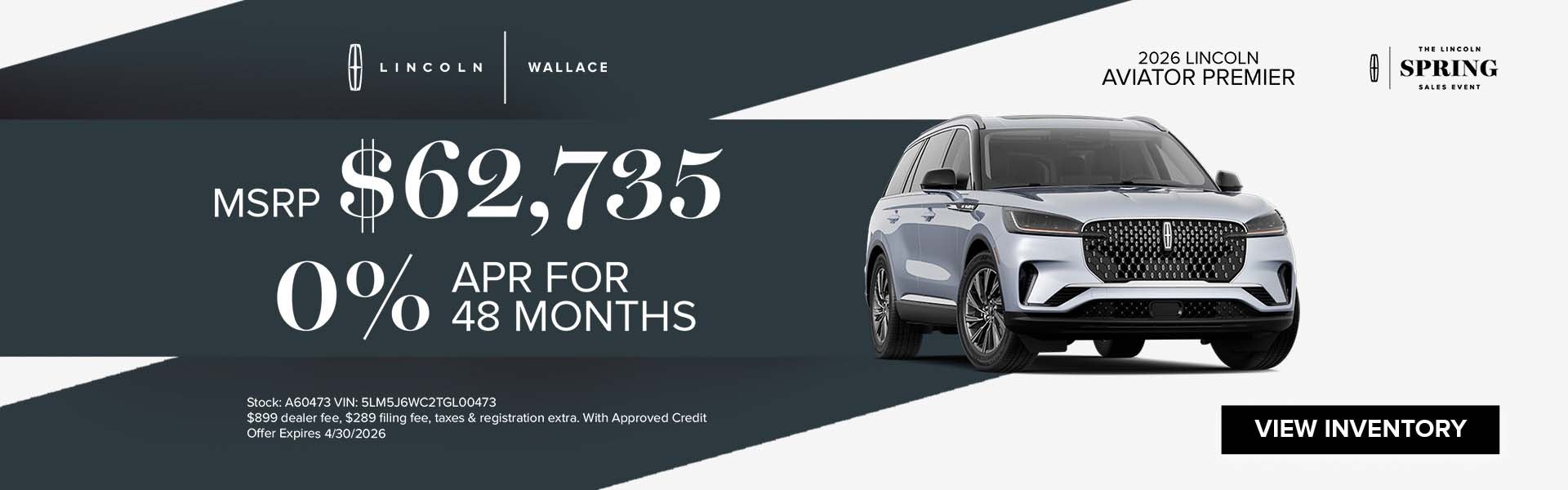 Lincoln Aviator Special Offer