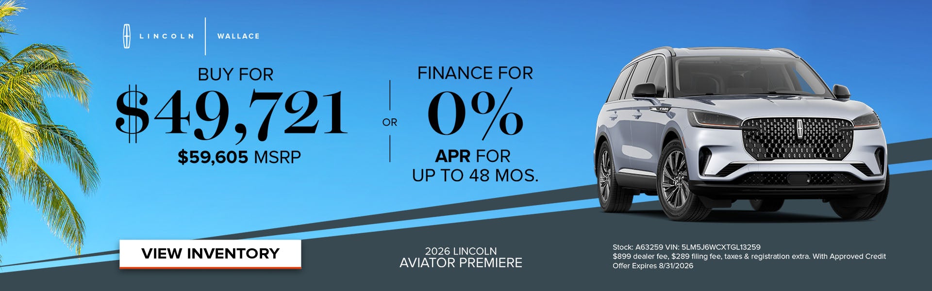 Lincoln Aviator Special Offer
