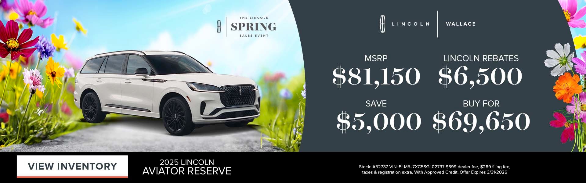 Lincoln Aviator Special Offer