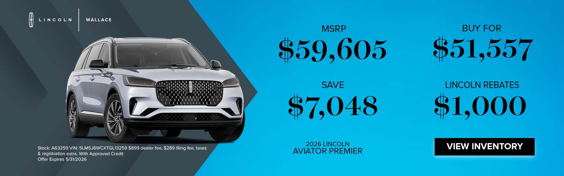 Lincoln Aviator Special Offer